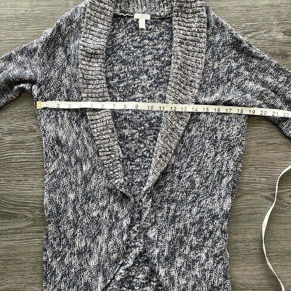 SzM BP Nordstrom Open Front Light Weight Mottled Blue Cardigan GUC - Picture 7 of 11